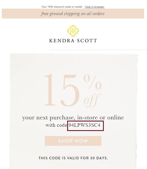 Kendra scott discount code - To return for a store credit or exchange in store, please bring your order and your Order Confirmation Email to a Kendra Scott store. **Please note that custom pieces created on the Color Bar ® , engraved pieces, Birthday Discount purchases, gift cards, and permanently discounted or marked down merchandise are considered Final Sale and are …